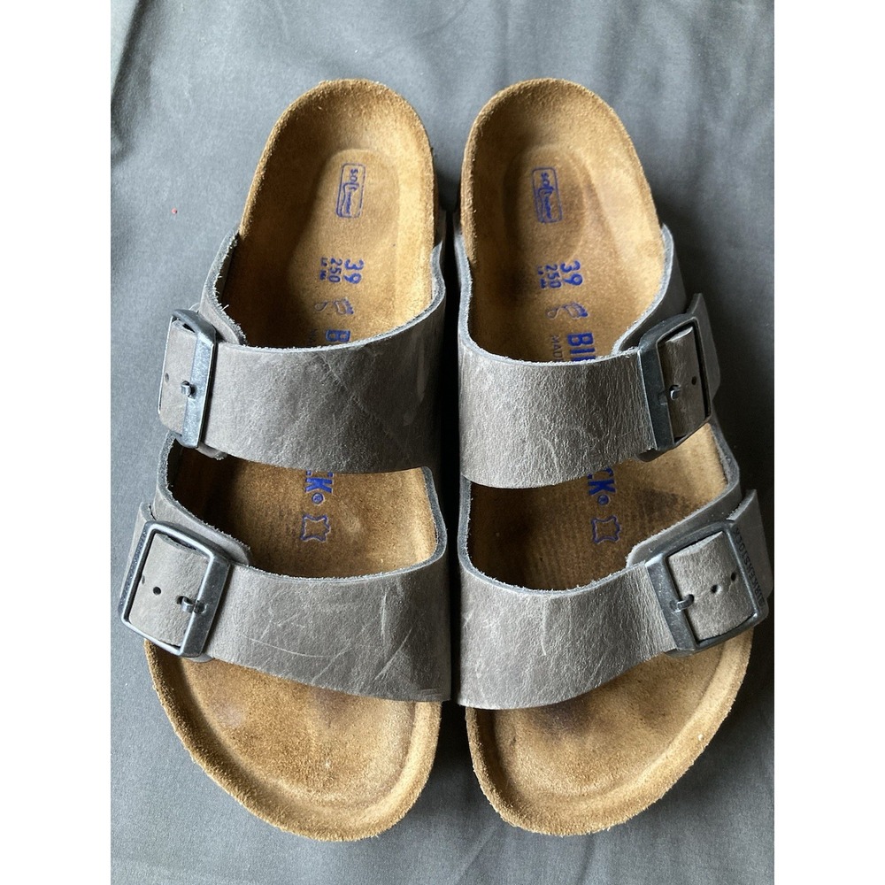Birkenstock Arizona Sandal Gray Oiled Leather Women's 39